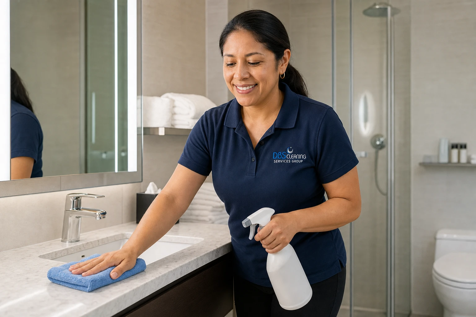 hotel cleanliness scores Snellville — guest bathroom