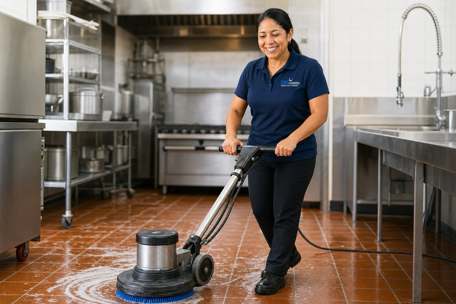 restaurant cleaning Norcross — kitchen floor deep clean
