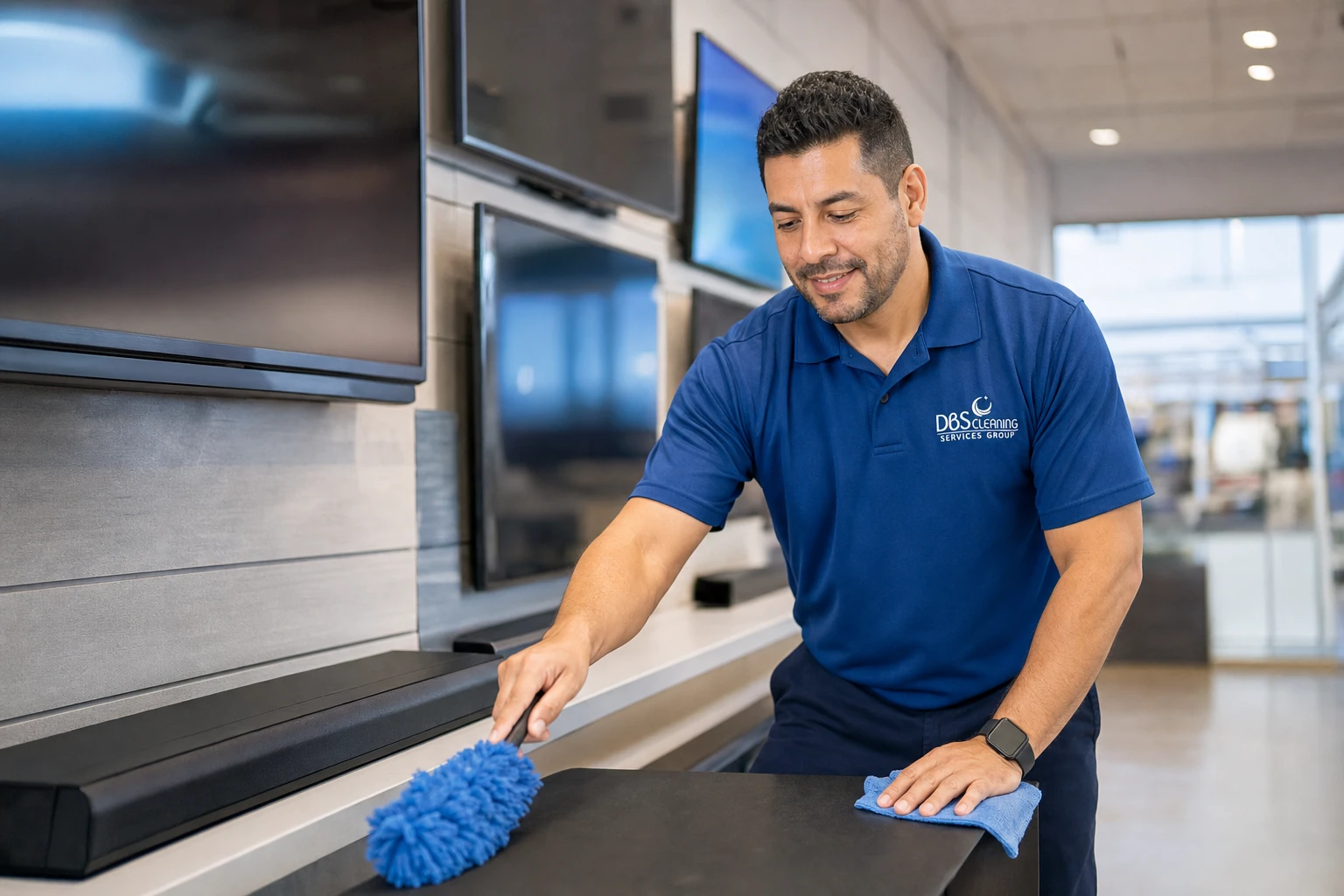 retail store cleaning Buckhead — electronics department